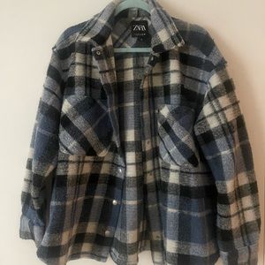 Zara plaid shacket size small